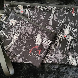 Clutchbag/purse and coinbag/purse set- Disney Villains- Cruella/Ursula/Evil Queen/Maleficent