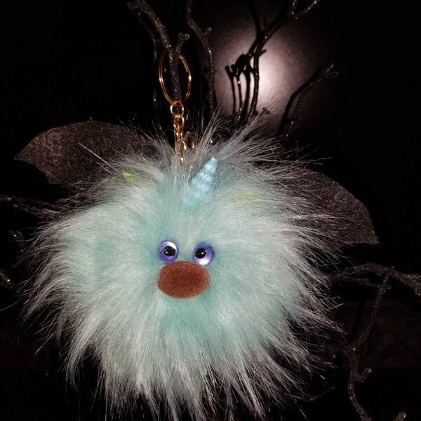 Key Chain Monster Fur Monster Keychain - Etsy