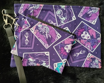 Clutchbag/purse and coinbag/purse set- Disney Villains (cards)- Cruella/Ursula/Evil Queen/Maleficent