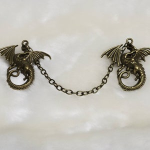 Cloak clasps - Dragons (color - bronze/brass/gold)