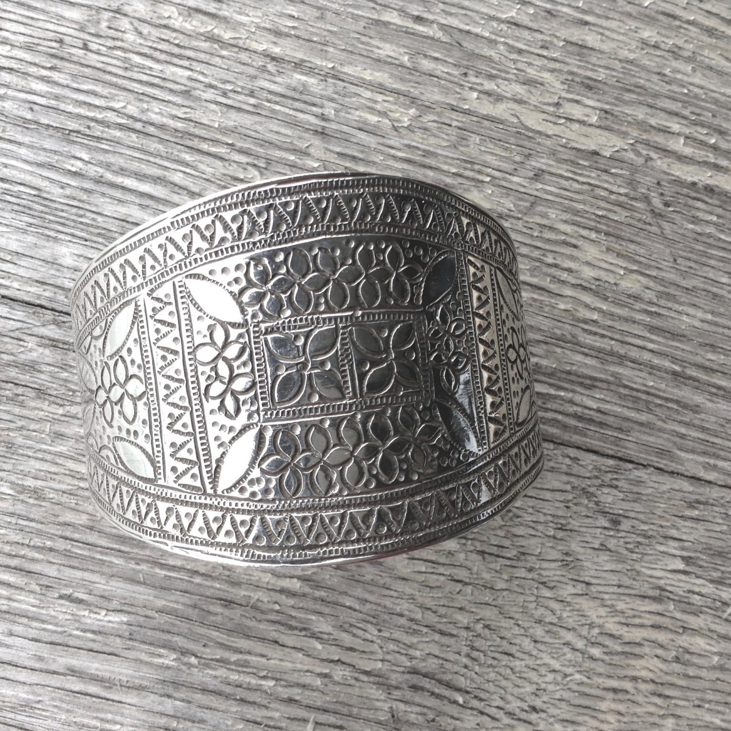 Vintage silver Asian Cuff bracelet. Lovely engraved. Sterling Etsy