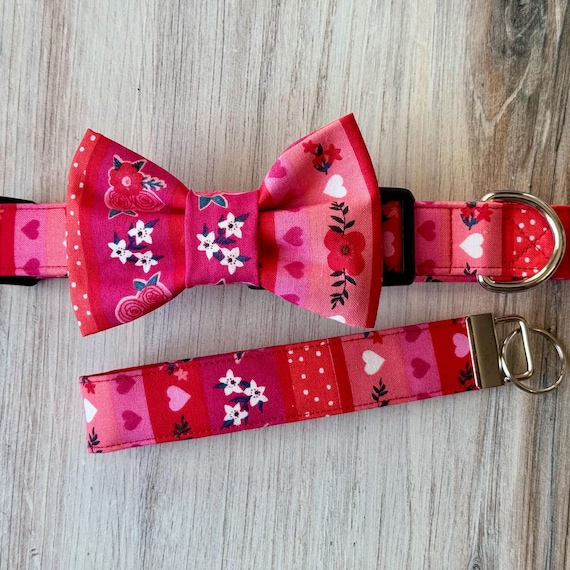 Dog Collar, Valentine, Valentines Day, Bow, Collar With Bow, Bow