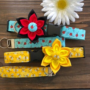 Ladybug Dog Collar with Detachable Flower image 5