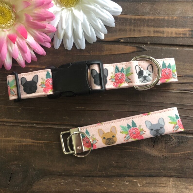 Dog Collar French Bulldog Dog Collar I Love Frenchies I Etsy