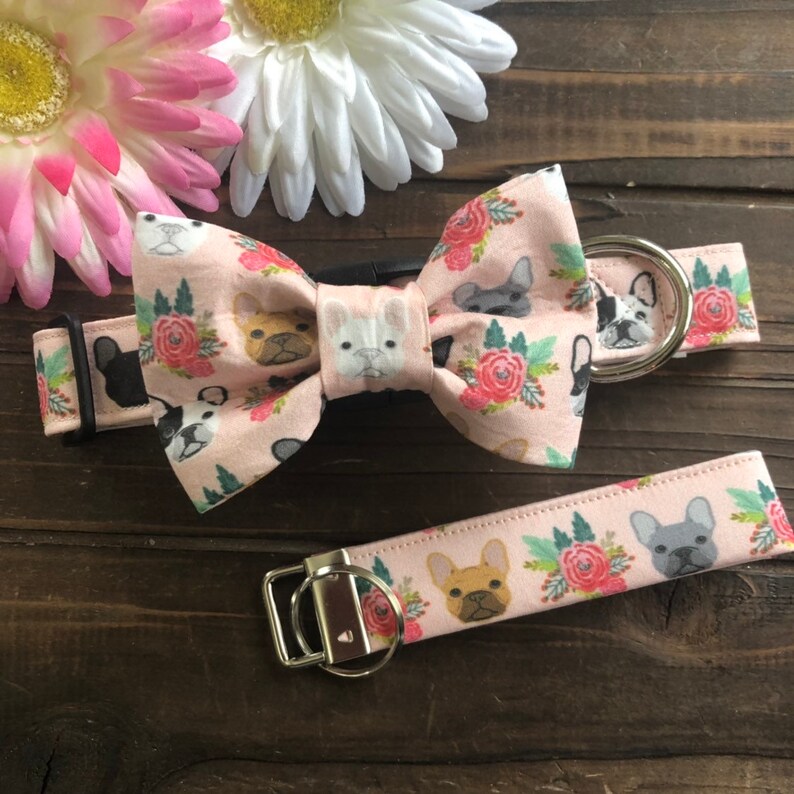 Dog Collar French Bulldog Dog Collar I Love Frenchies I Etsy