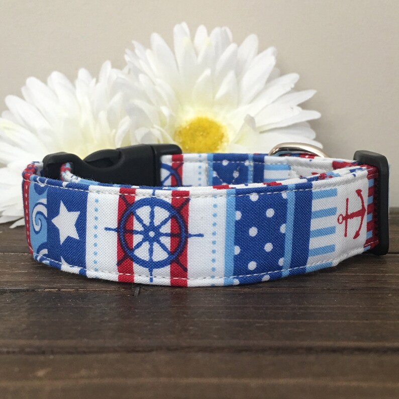 Dog Collar Nautical Dog Collar Anchor Dog Collar Boat Etsy