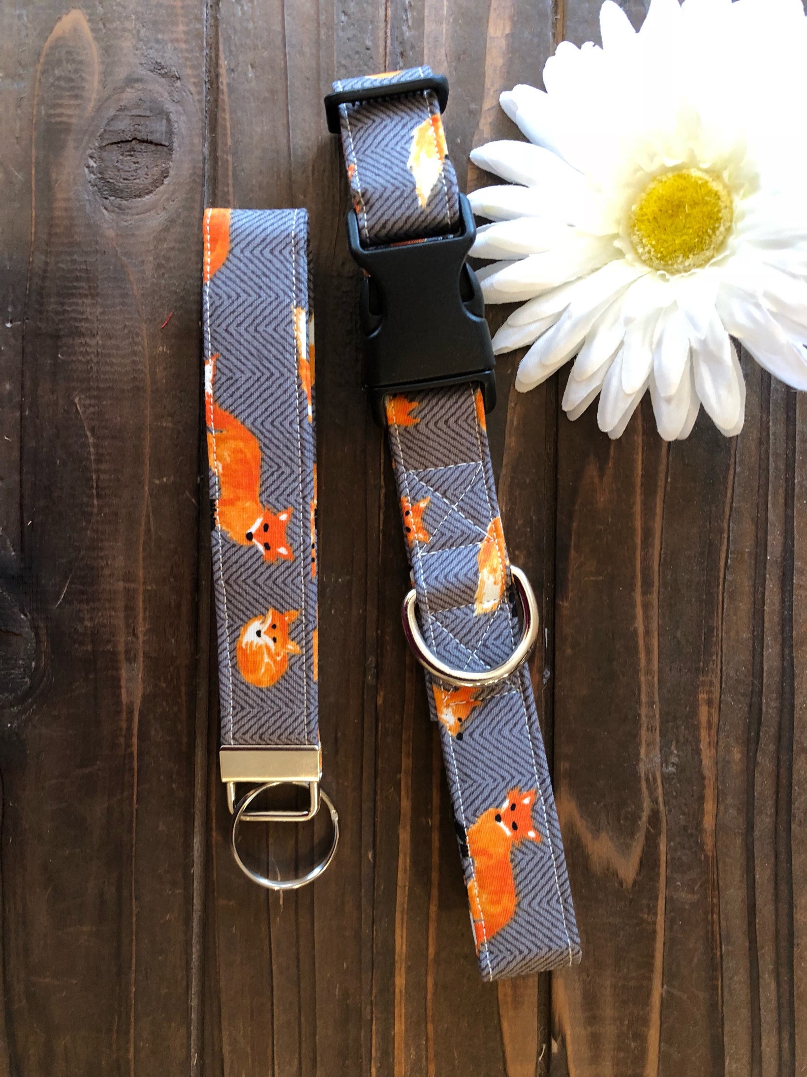 Dog Collar Fox Dog Collar Fox Key Chain Fox Key Fob Match Etsy