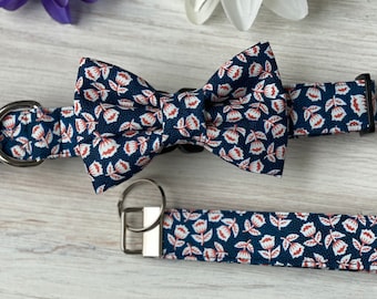Dog collar, collar with bow, bow tie, tulip, spring, red, white, blue, dog bow tie, collar with bow tie, flower, summer, spring, boy
