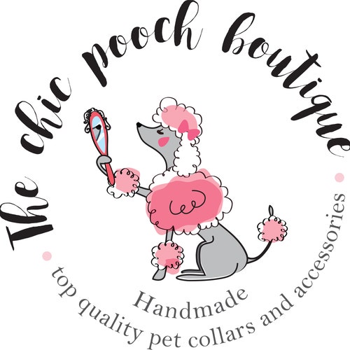 Pet Pooch Boutique Hundehalsband – Vintage-Pink, Größe M (32–50 Cm), Gepolstert