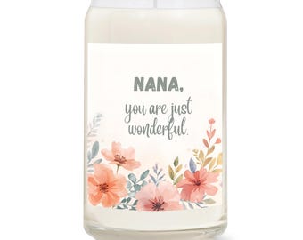 Vela Nana – Eres Maravillosa – Vela Floral Perfumada – Regalo para Nana – Regalo Sentimental – La Magia de las Velas