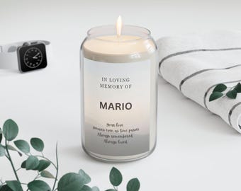Vela conmemorativa, vela en memoria de un ser querido: vela conmemorativa, regalo de recuerdo, vela de condolencia personalizada, recuerdo de duelo
