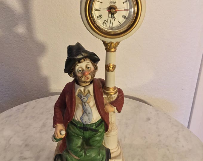 Vintage Melody in Motion clockpost WILLIE Whistler Hobo Clown Musical