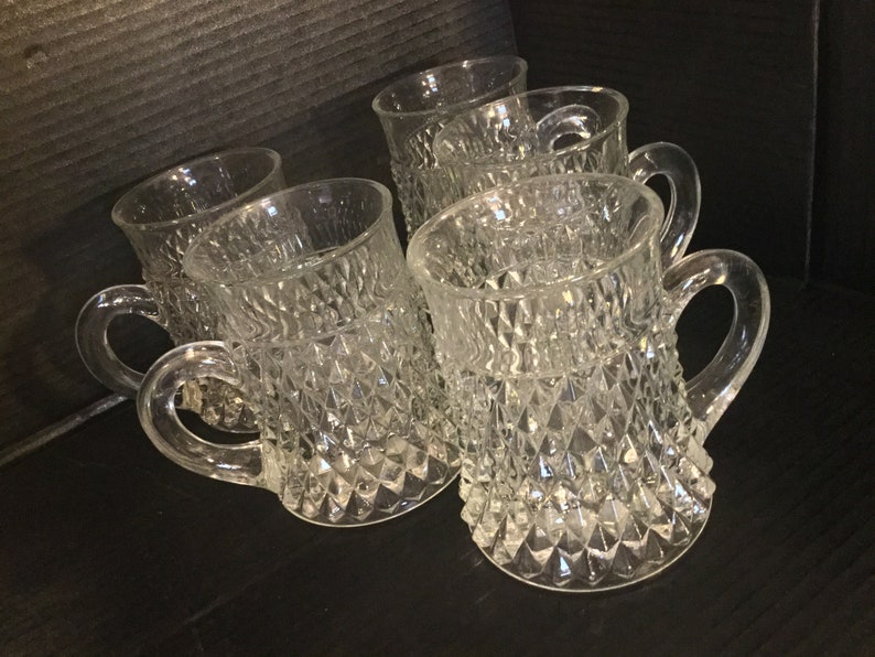 Vintage Beautiful Indiana Glass diamond Point - Etsy