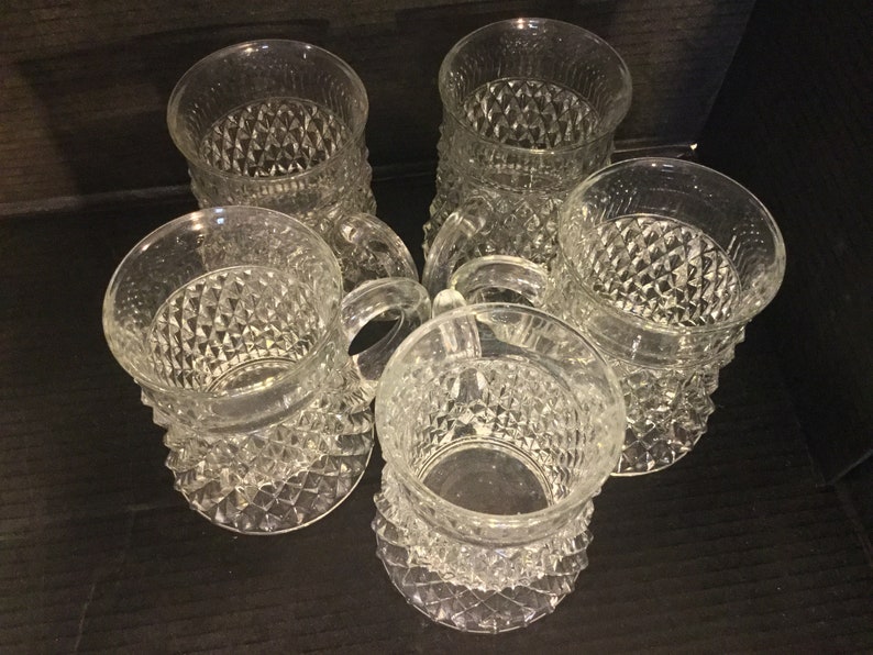 Vintage Beautiful Indiana Glass diamond Point - Etsy