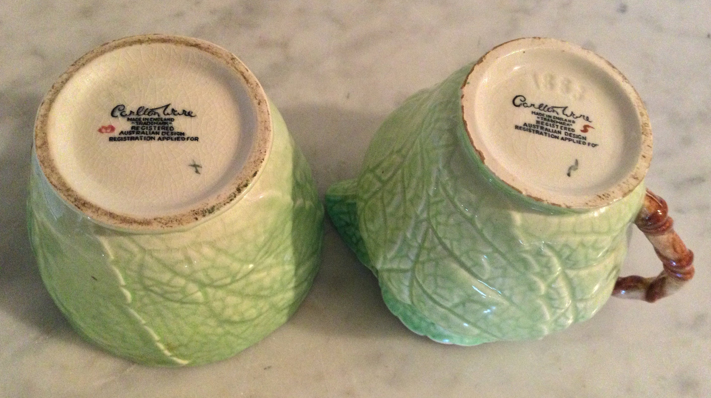 CARLTON Ware England “FOX GLOVE” Open Sugar Bowl & Creamer