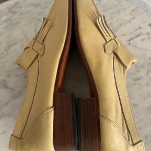 Mocasines de piel beige Pierre Cardin Paris para hombre, talla 10 1/2 M. Italia imagen 12