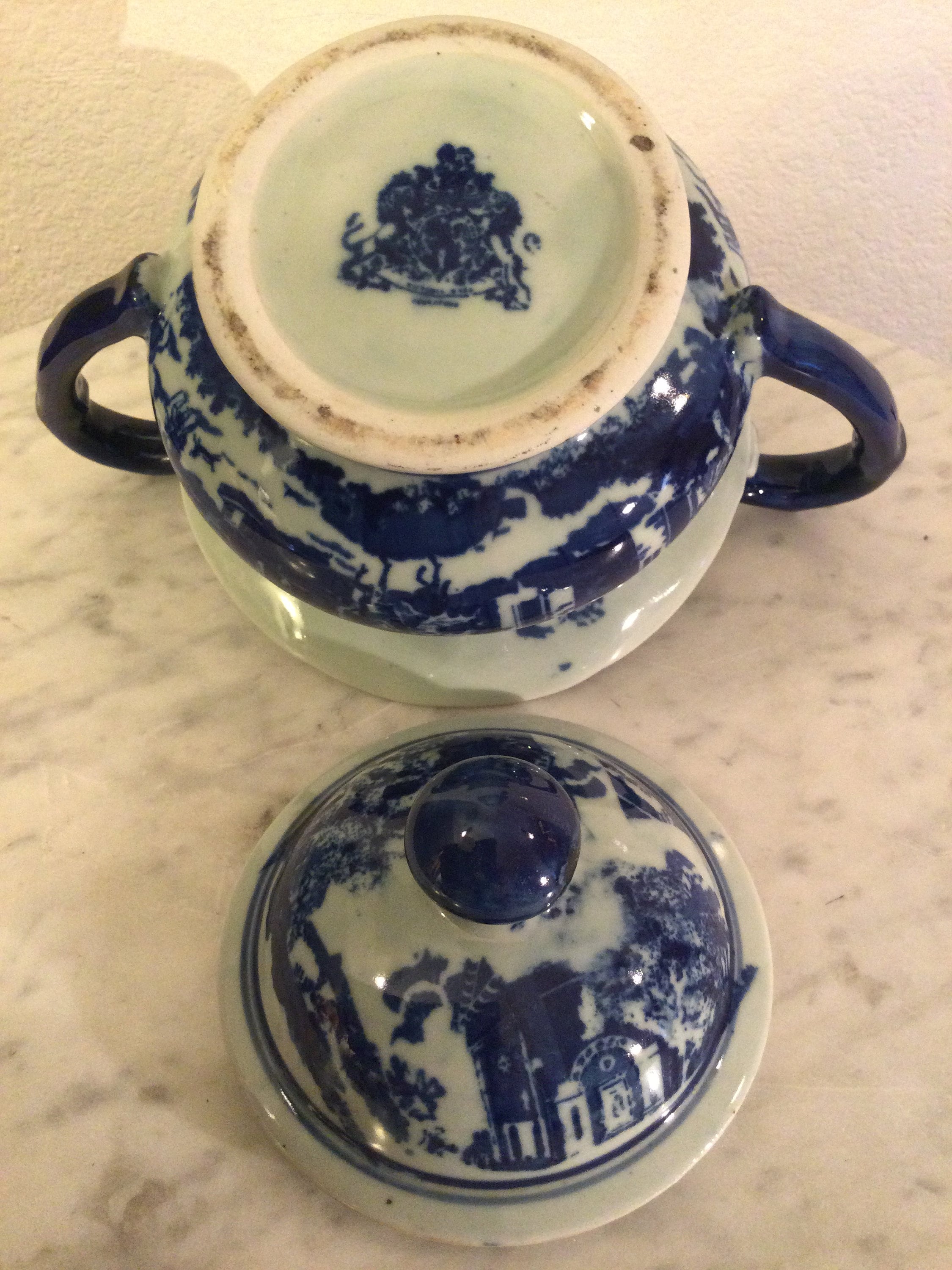 Vintage Beautiful VICTORIA WARE IRONSTONE Historical Blue