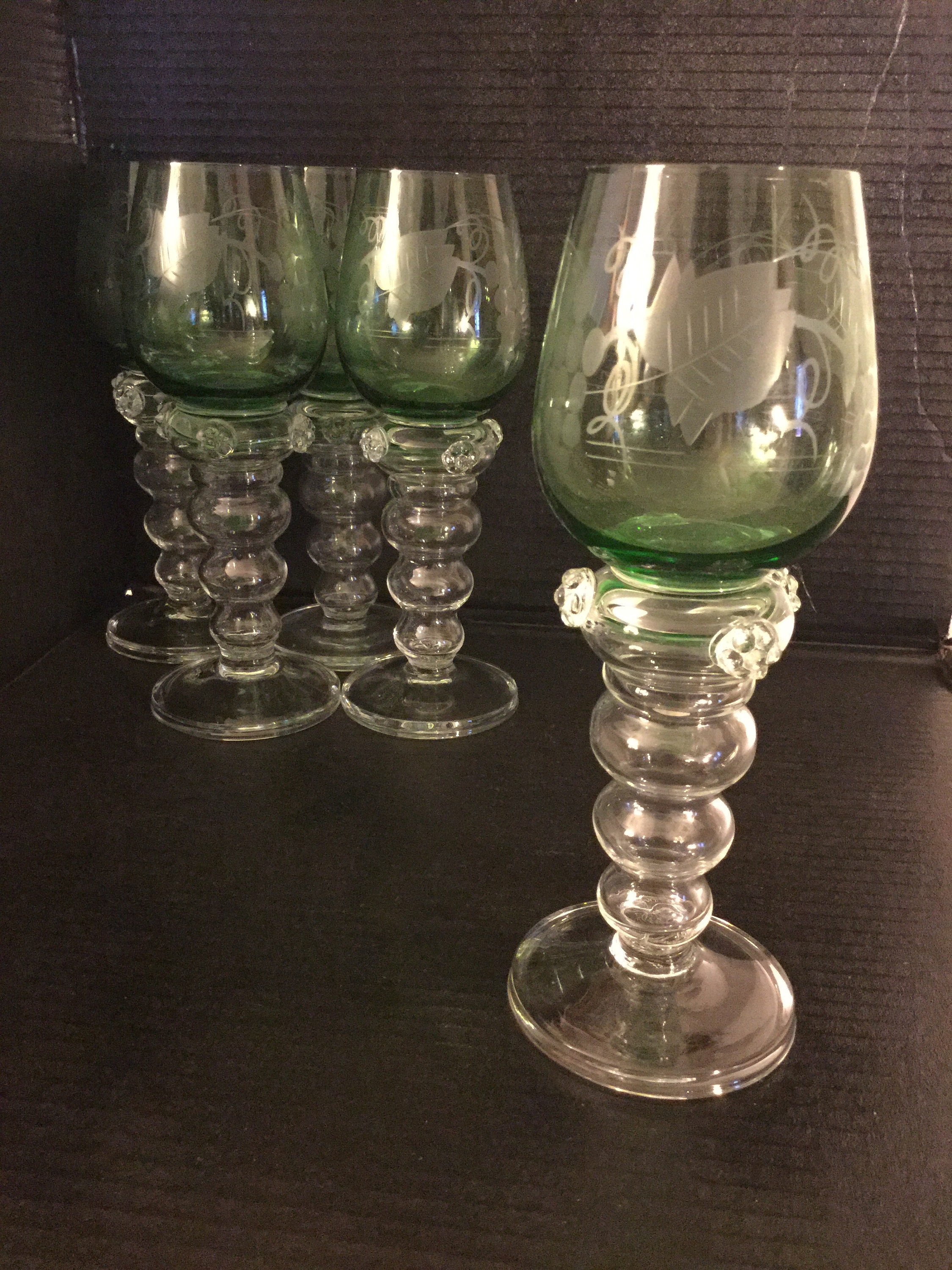 Handmade Short Stem Rummer Wine Glasses