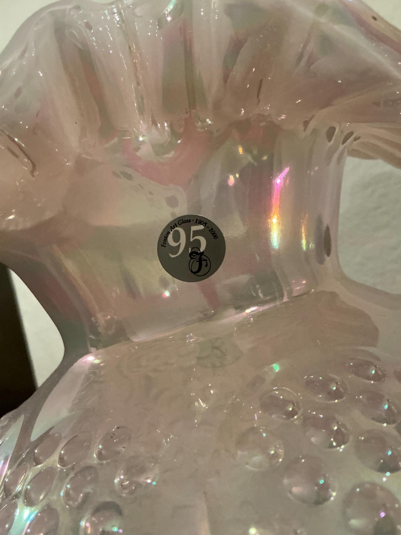FENTON PINK CHIFFON Gone With the Wind Lamp. Opalescent Hobnail Pattern ...