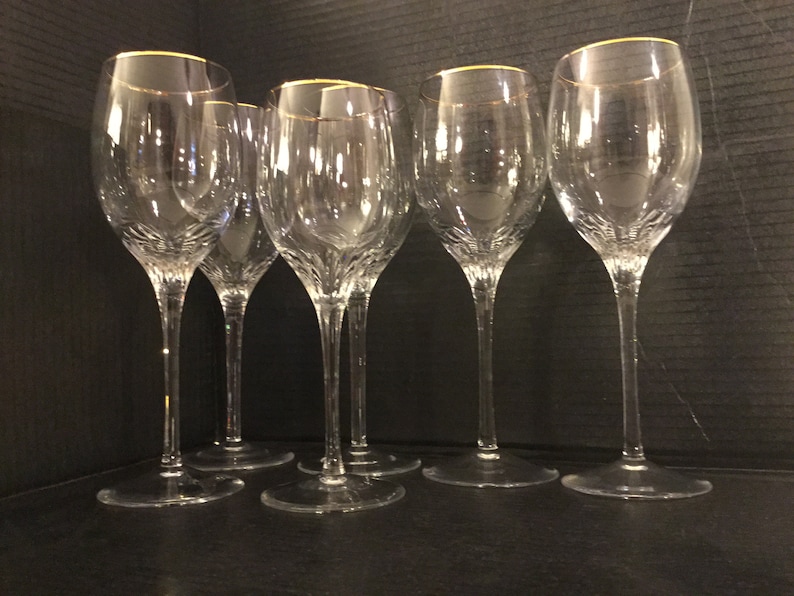 Rogaska Patterns Vintage Exquisite Rogaska Crystal Pattern RGS17. Set of 5 Water Goblets ...