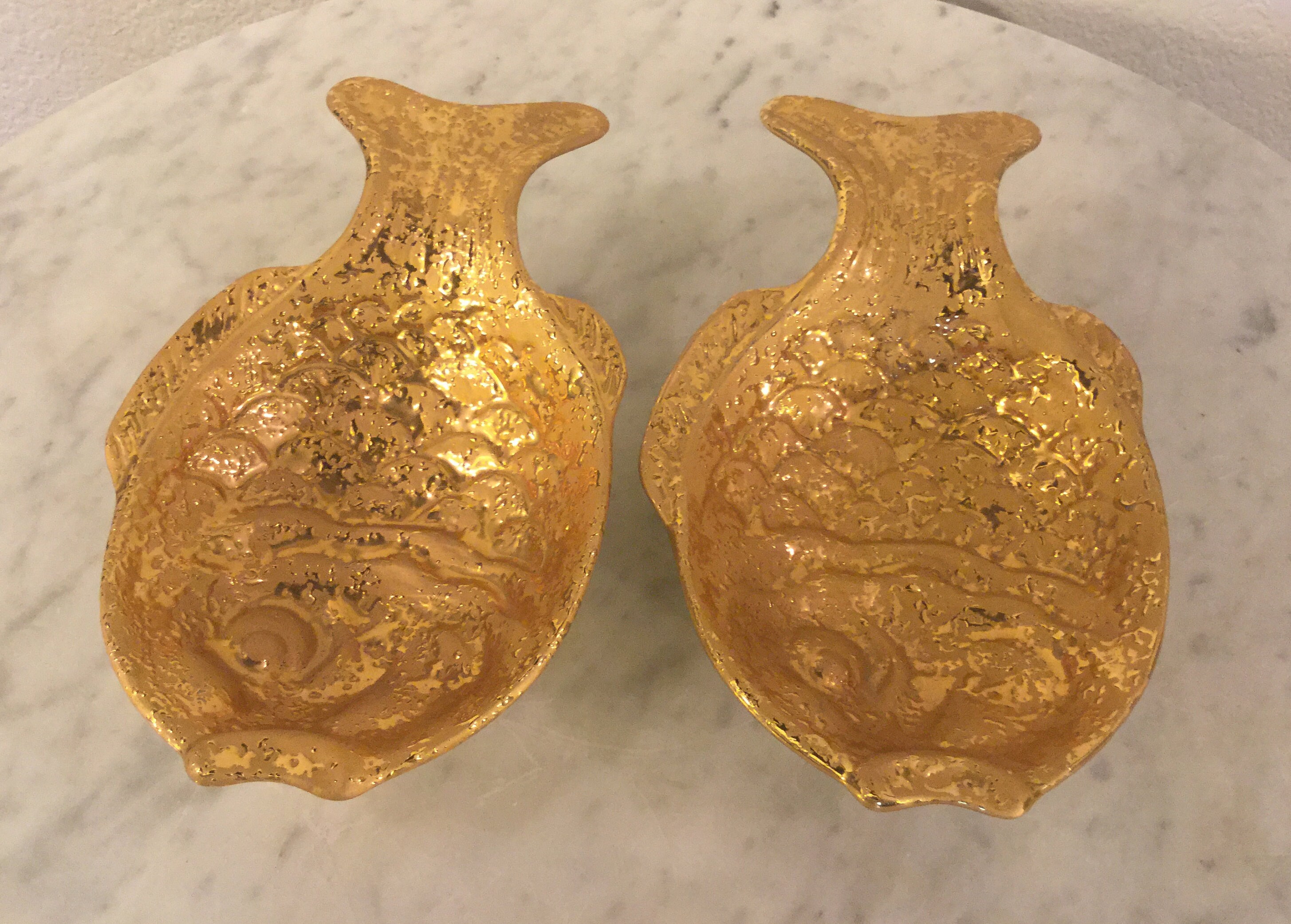 Vintage Gorgeous Le Mieux China Hand Decorated 22 K Gold Two Etsy
