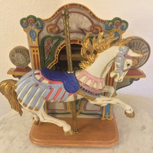Vintage Stunning Tobin Fraley 1987 First Edition Wurlitzer Limited Edition Musical Carousel Horse No.775/4500. Horse In Front Of Band Organ.