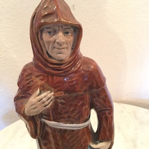 Vintage Capodimonte Figurine &quot;Monk Ekkehard&quot; Statue Porcelain Figurine Monk, Made In Italy. From 1983.