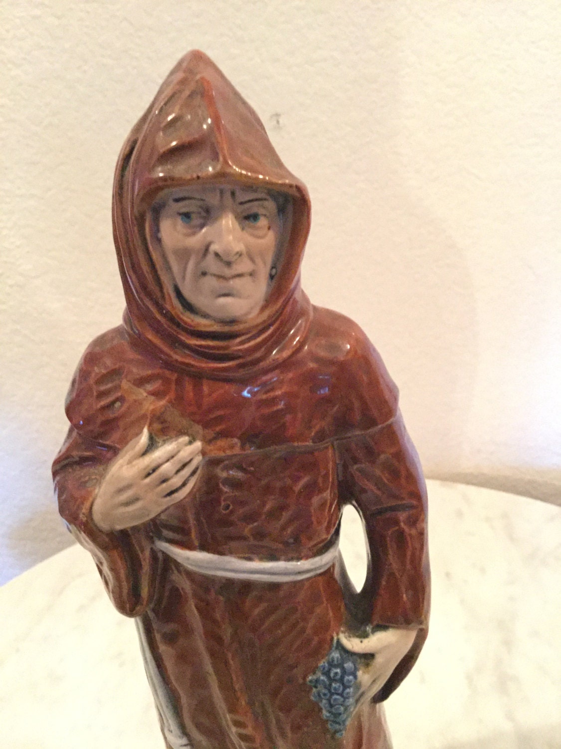 Vintage Capodimonte Figurine monk Ekkehard Statue Etsy