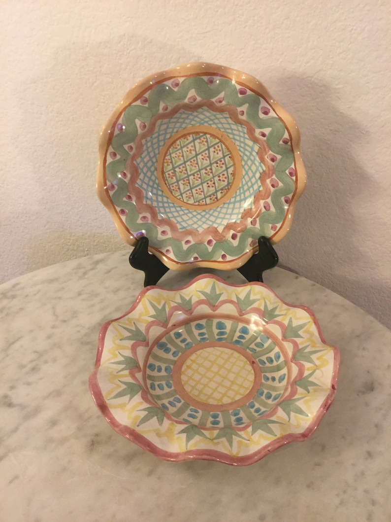 Mackenzie Childs Retired Floral Yellow Pattern / MacKenzieChilds