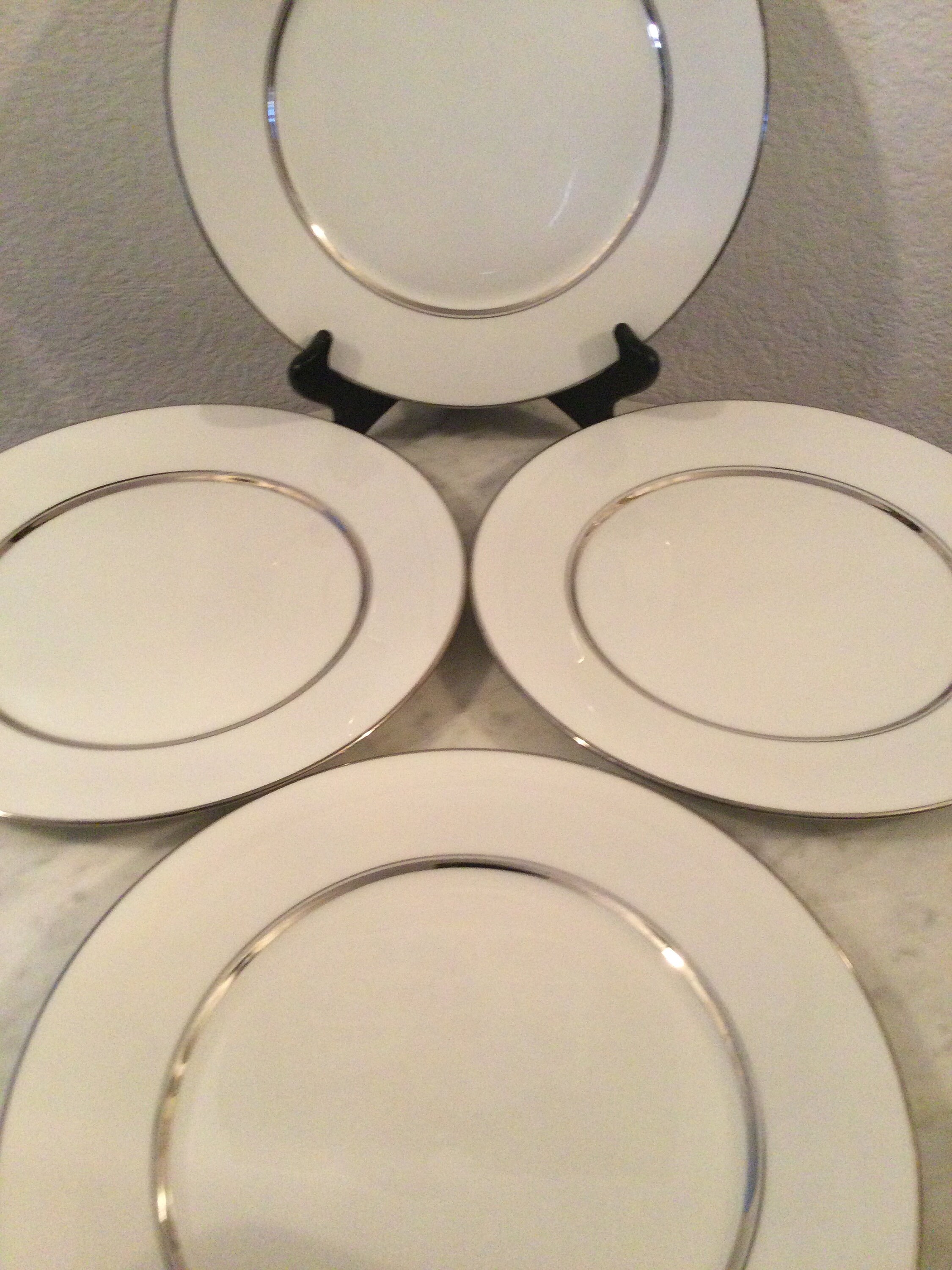 Vintage OXFORD BONE China by Lenox LEXINGTON Set of 4 Dinner Plates
