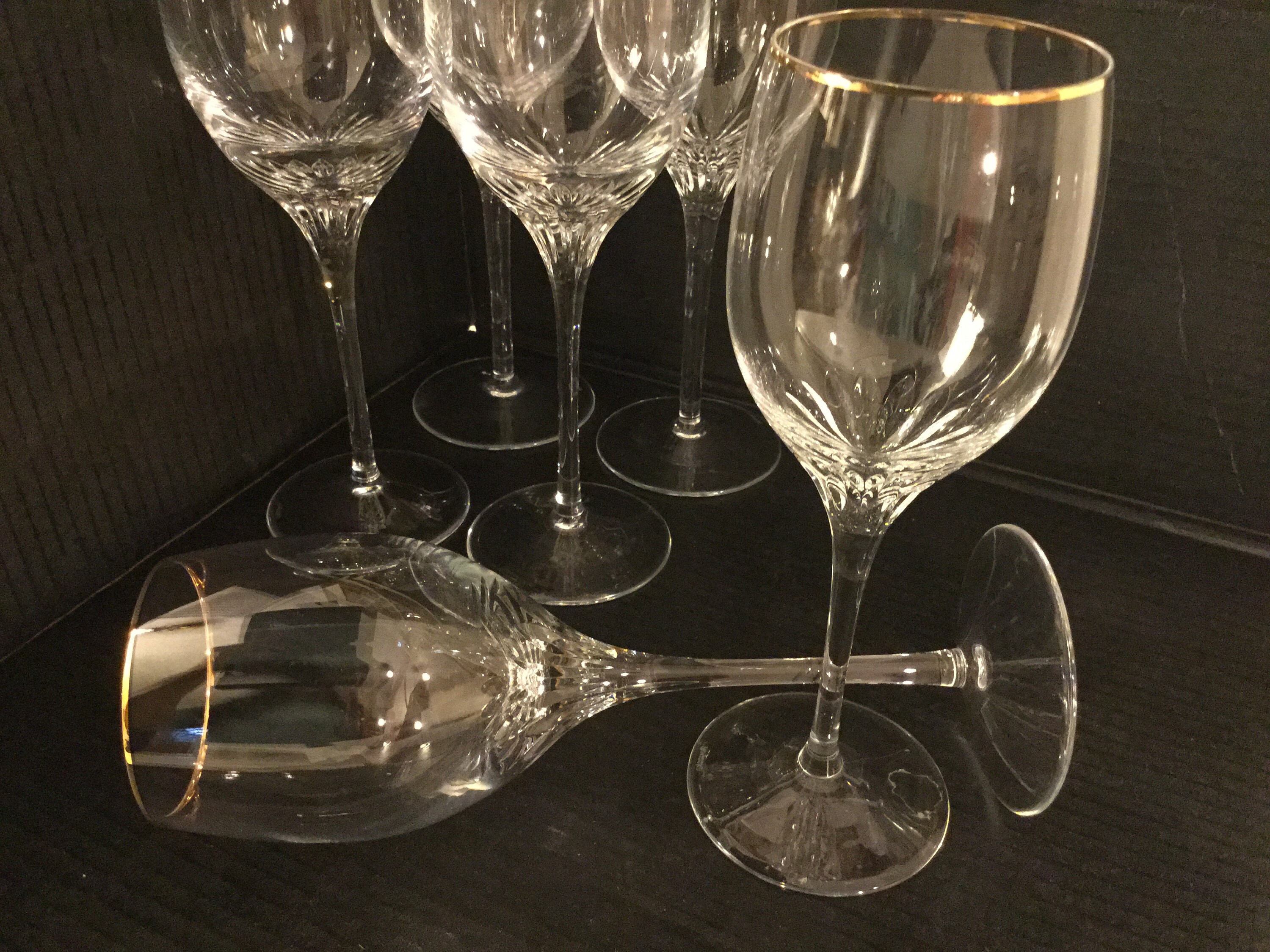 Rogaska Patterns Vintage Exquisite Rogaska Crystal Pattern RGS17. Set of 5 Water Goblets ...