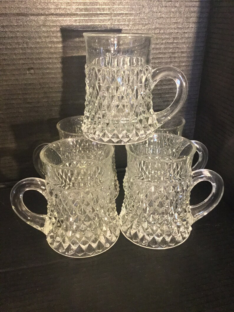 Vintage Beautiful Indiana Glass diamond Point - Etsy