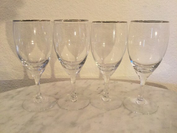 Water Glass Goblet Fostoria Crystal Invitation Pattern Platinum