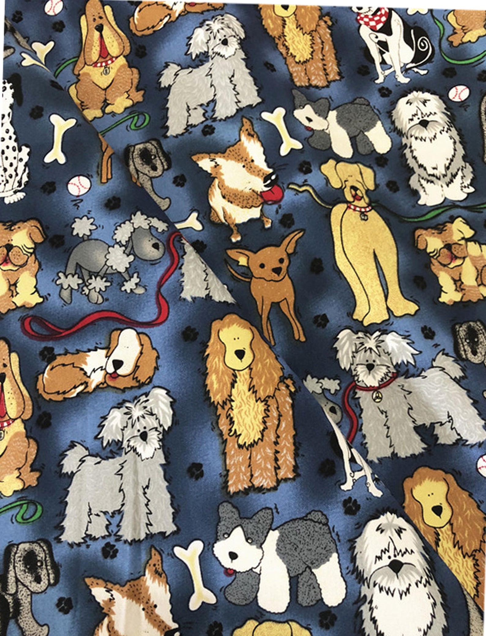 Pet dog print fabric Animal printed fabric floral cotton Etsy