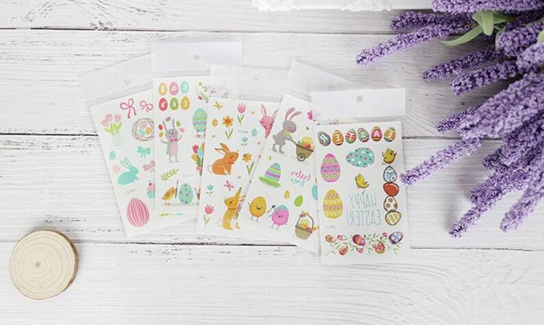 Children/'s tattoo stickers\uff0cEaster Egg /&Rabbit Temporary Fake Tattoo Sticker Set of 12
