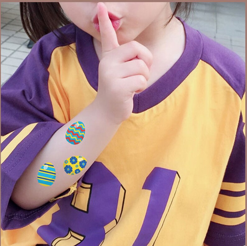 Children/'s tattoo stickers\uff0cEaster Egg /&Rabbit Temporary Fake Tattoo Sticker Set of 12