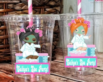 Personalized Spa themed party Cups