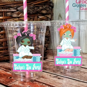 Personalized Spa themed party Cups