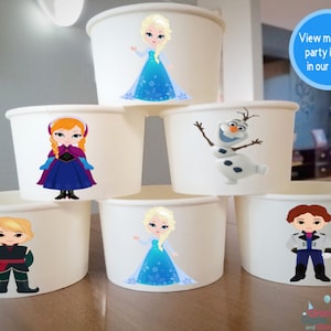 Snow Princess Party Snack Cups