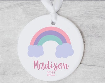 Rainbow Baby Ornament, First Christmas  Ornament, New Baby Ornament