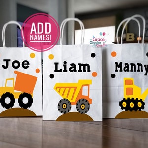 Construction Party Bags, Demolition Party Favors