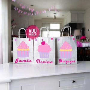 Cupcake Party Bags, Cupcake Party Favor Bags