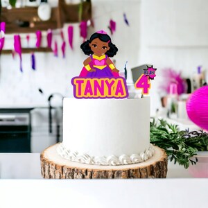 Personalized 2pc Girl Superhero Cake Topper