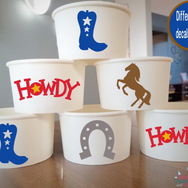 Cowboy Party Snack Cups