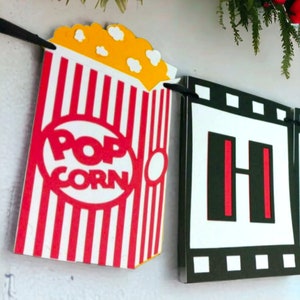 Movie Themed Happy Birthday Banner