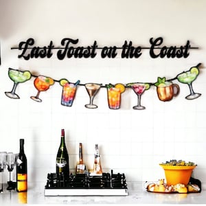 Last Toast On the Coast Banner, Bachelorette Coastal Banner, Bridal Shower Banner