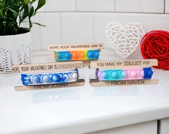 POP Bracelet Valentines, Non Candy Valentines, Candy Free Valentines