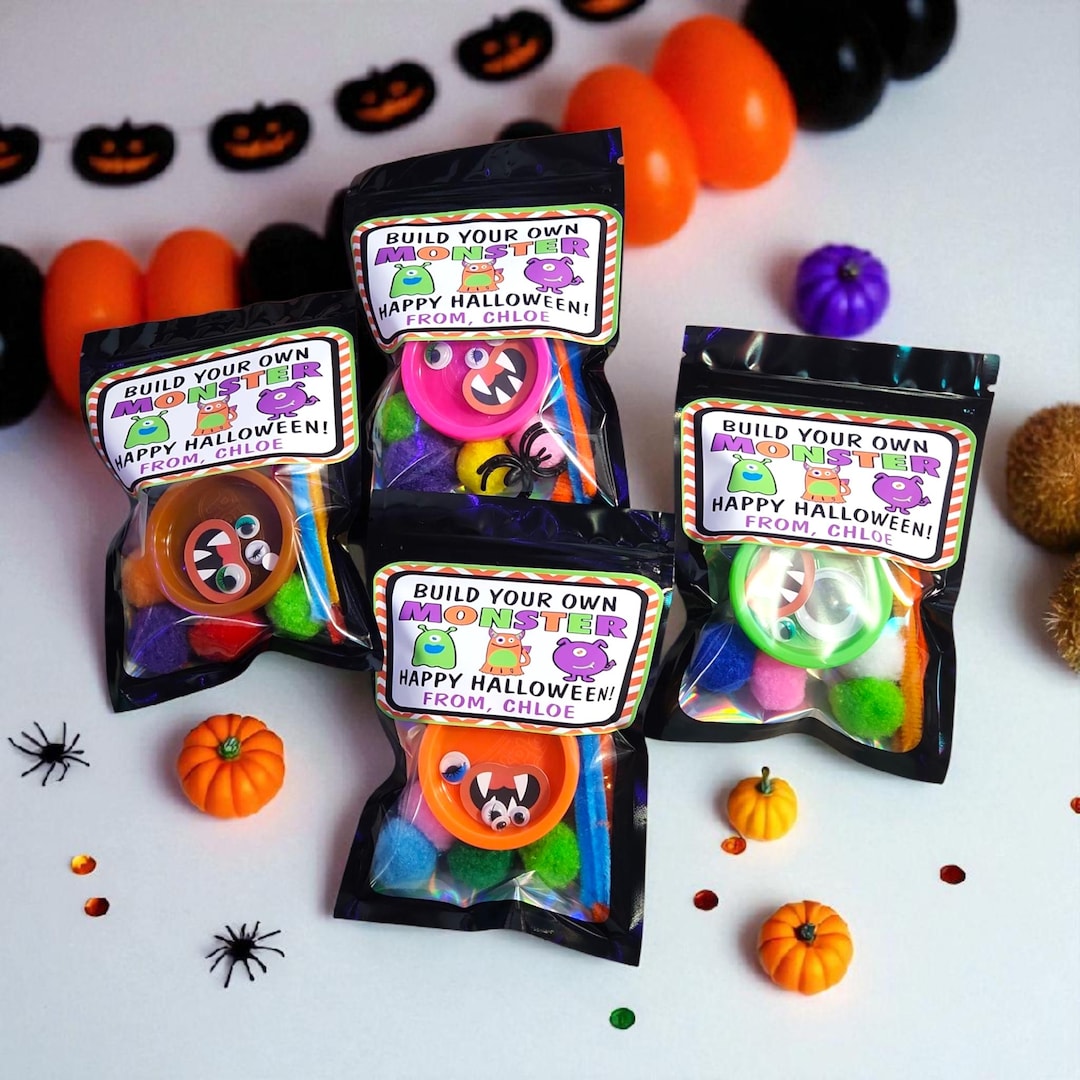 Build Your Own Monster Kit, Assembled Halloween Party Favors, Classroom ...