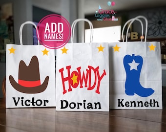 Cowboy Party Bags, Wild West Party Favors