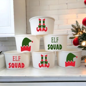 Elf Party Snack Cups, Christmas  Elf Party Favors